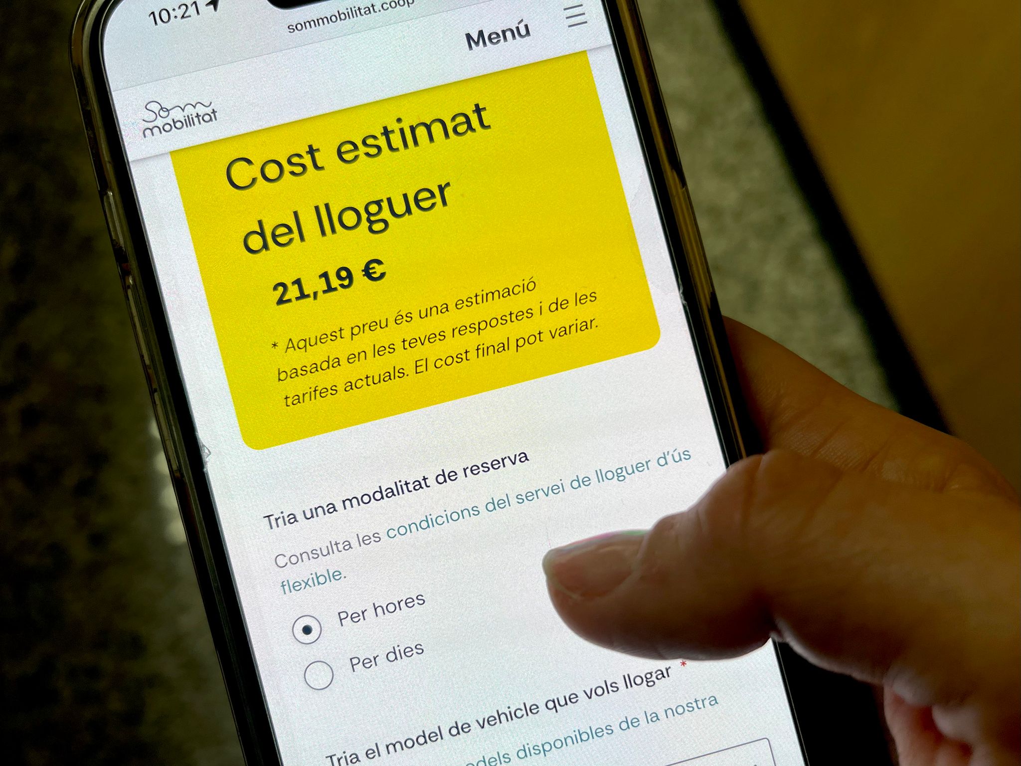 La calculadora de lloguer flexible ja és a l’app de Som Mobilitat