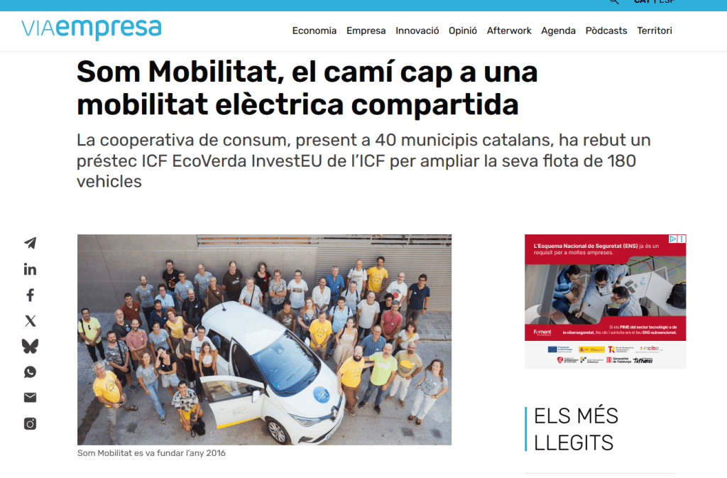 Continuem sent notícia: Som Mobilitat als mitjans