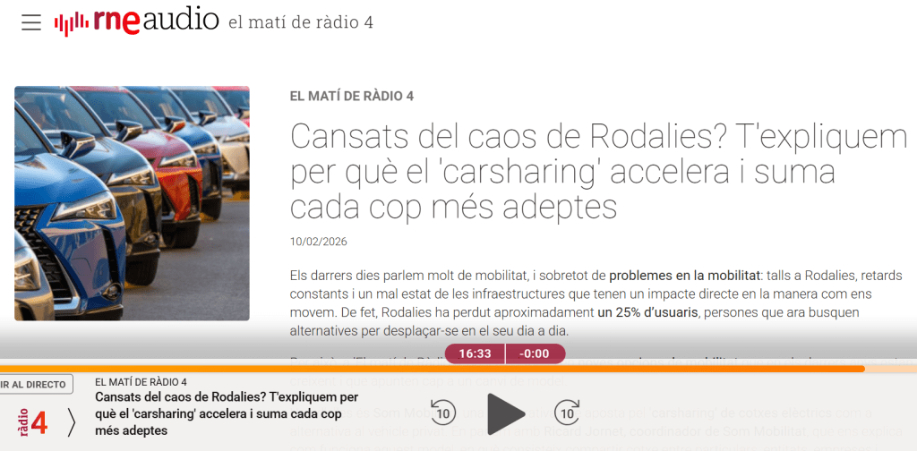 Continuem sent notícia: Som Mobilitat als mitjans