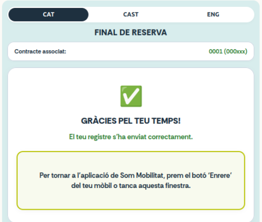 Com comunicar l'estat del vehicle al final de la reserva